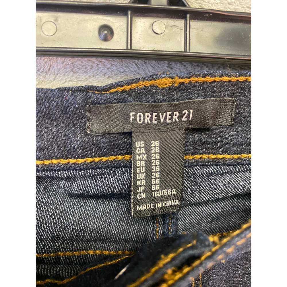 Forever 21 Dark Wash Skinny Jeans Women Size 26 Indigo Denim Casual Pants‎ - Picture 2 of 7